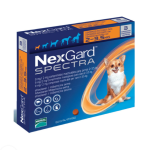 Nexgard Spectra 9,375mg/1,875mg x 3 comprimidos. Desde 2kg a 3,5kg.