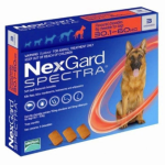 Nexgard Spectra 150mg/30mg x 3 comprimidos. Desde 30kg a 60kg.