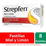 STREPFEN MIEL LIMON 8 COM BD